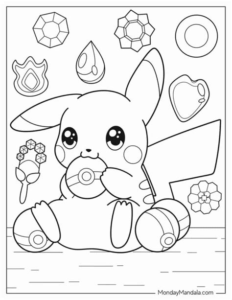 cute pikachu coloring page|Pikachu Coloring Pages (Free PDF Printables)